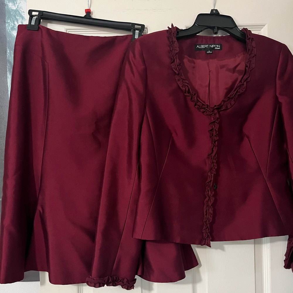 Albert Nipon Silk Evening Suit